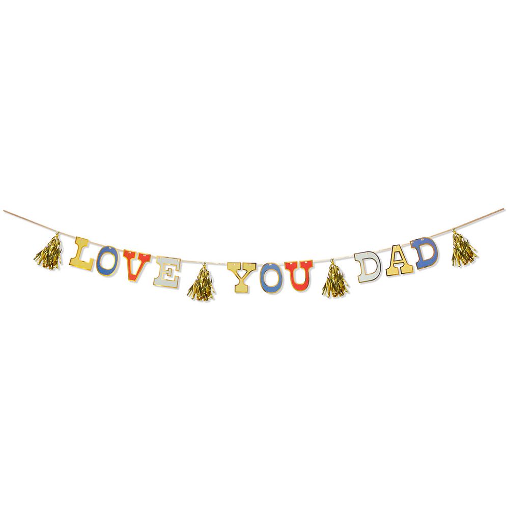 Love You Dad Tassel Banner
