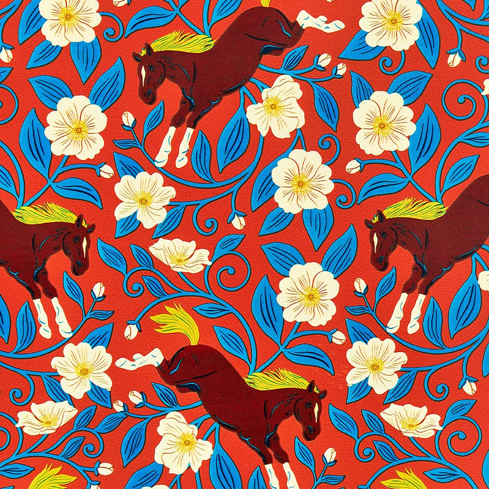 Wild Horse Roses Roll Wrap