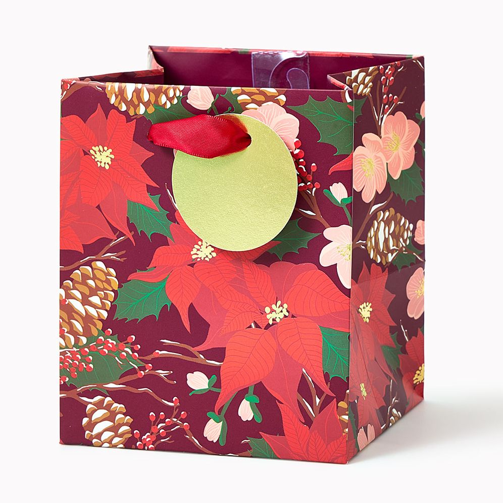 Winter Florals Small Square Gift Bag