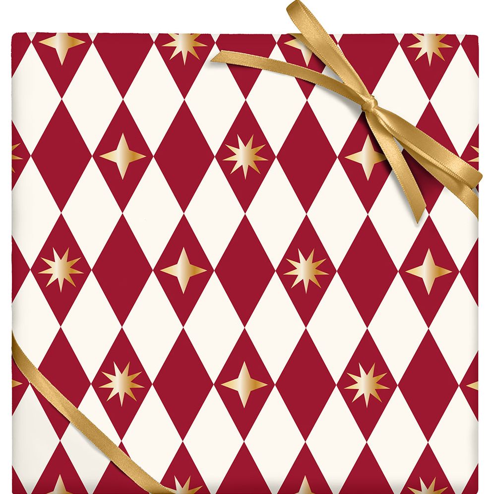 Holiday Harlequin Textured Wrapping Paper