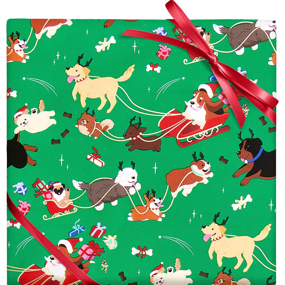 Santa Paws Stone Wrapping Paper