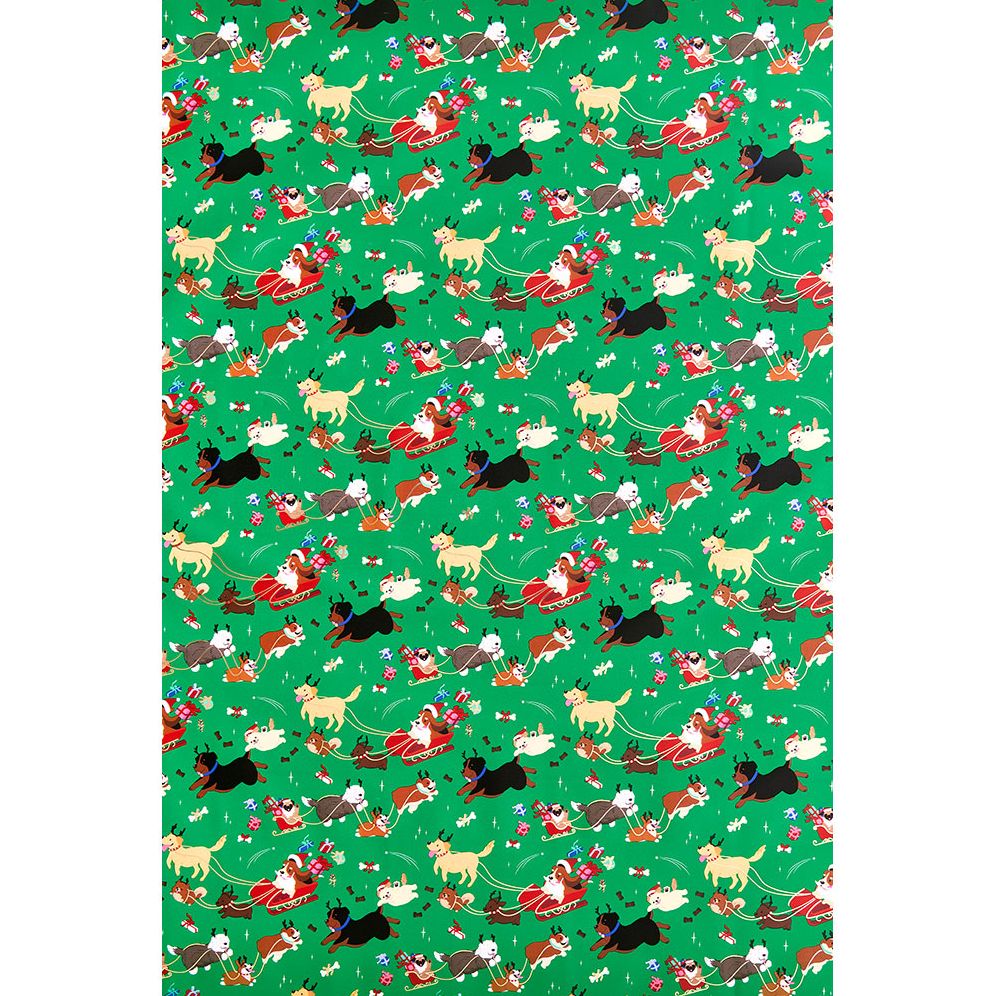 Santa Paws Stone Wrapping Paper