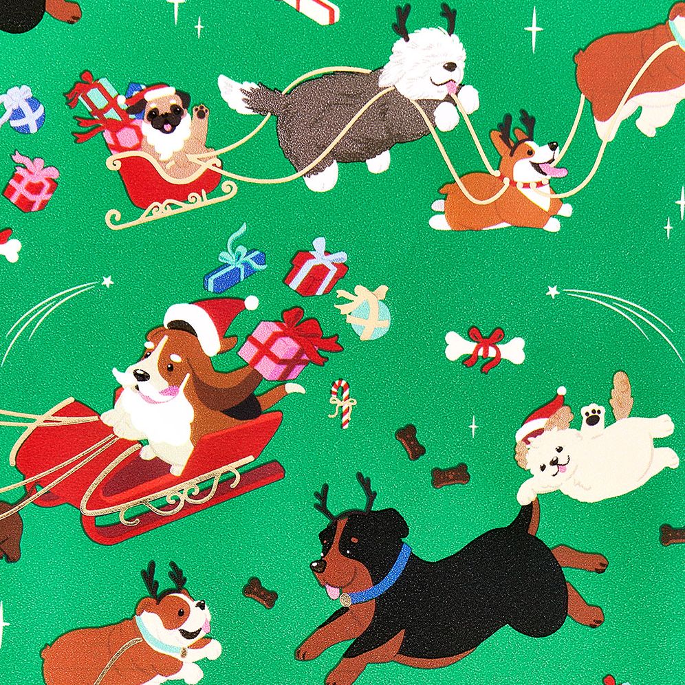 Santa Paws Stone Wrapping Paper