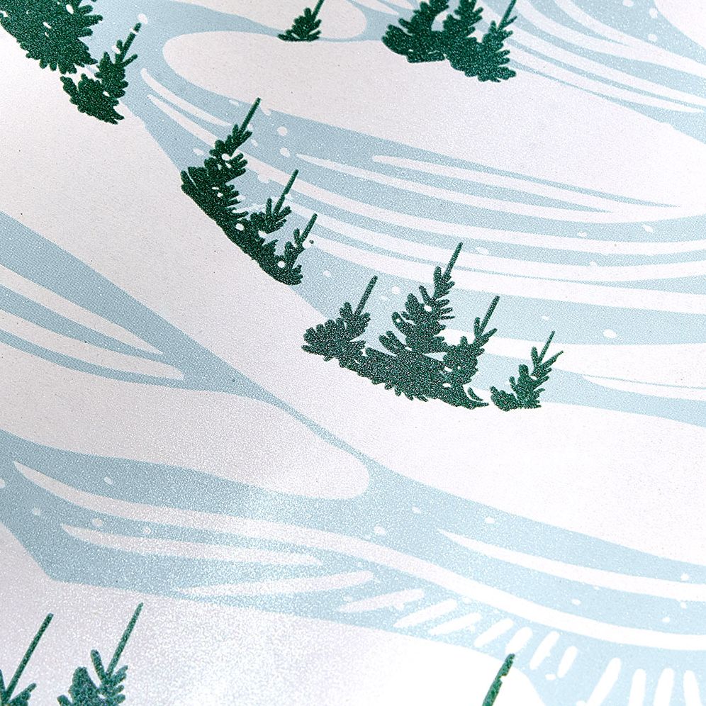 Snowhill Trees Pearlized Art Wrapping Paper