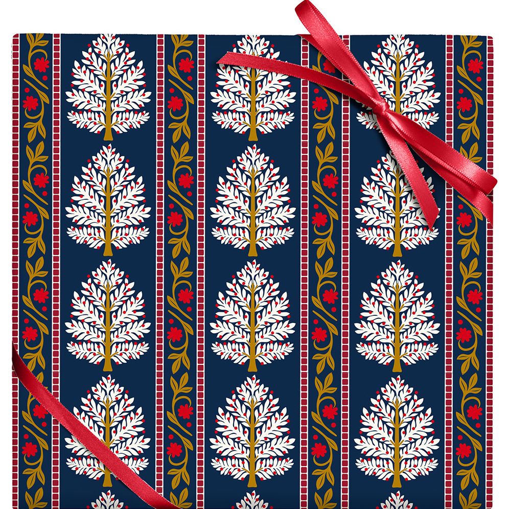 Tree Stripes Textured Wrapping Paper
