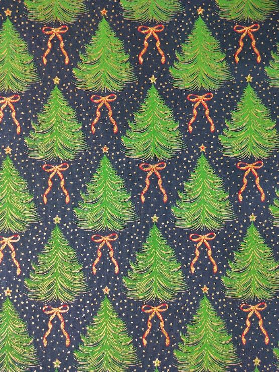 Christmas Trees and Bows Handmade Paper