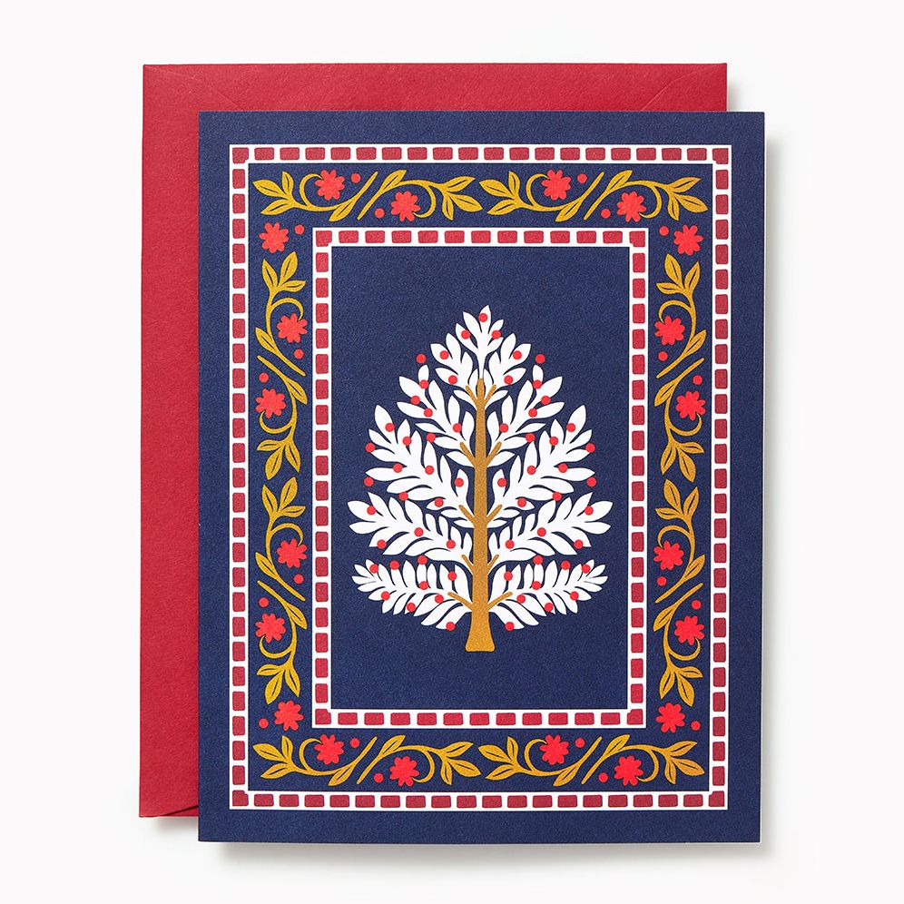 Folk Tree Christmas Card