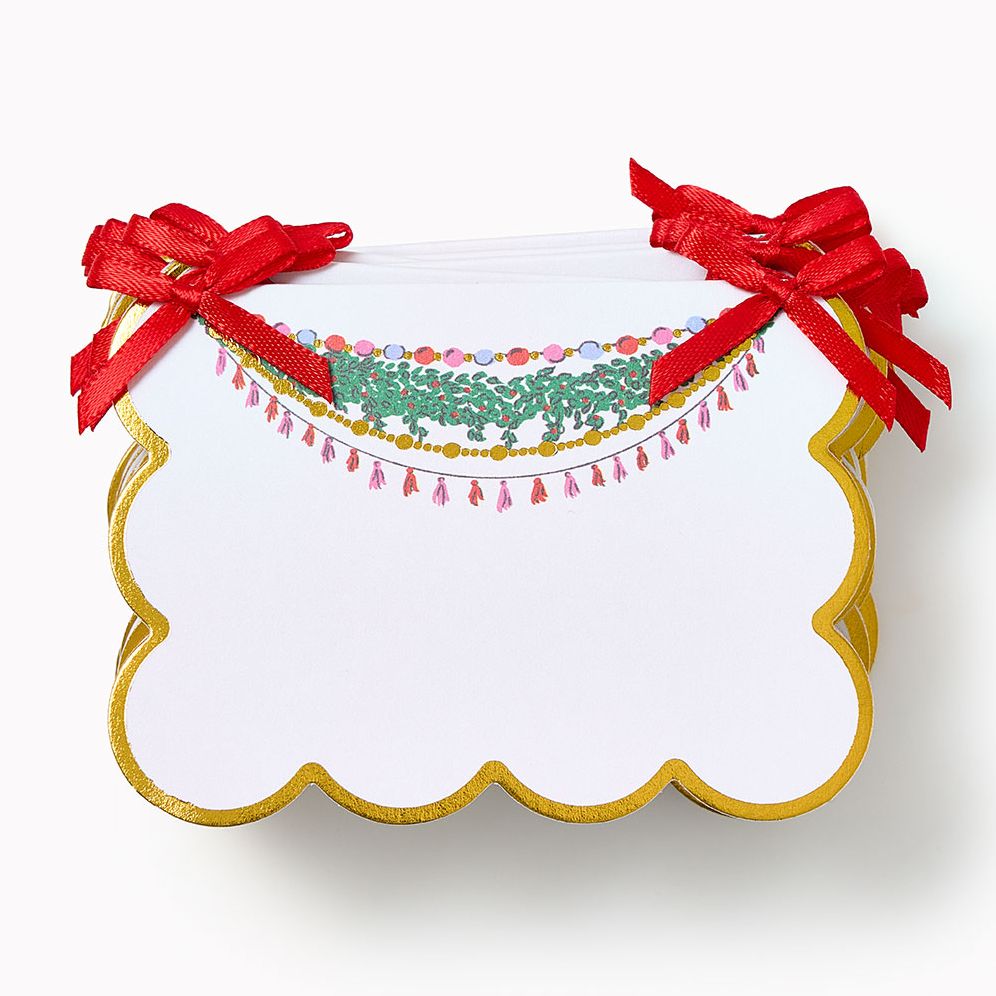 Garlands Scalloped Place Card,Set of 8