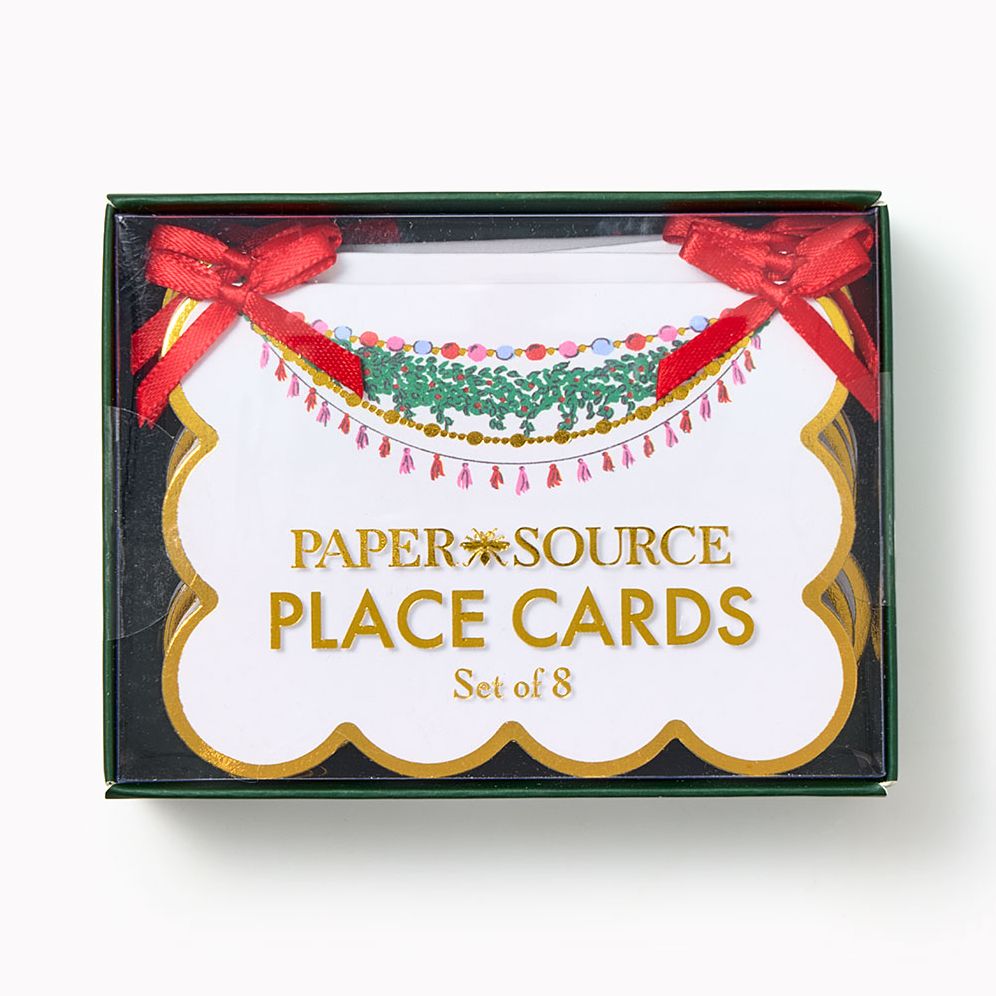 Garlands Scalloped Place Card,Set of 8