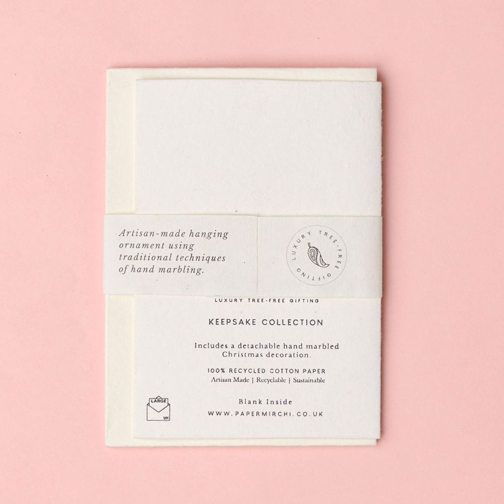 Marble Ornament Christmas Card