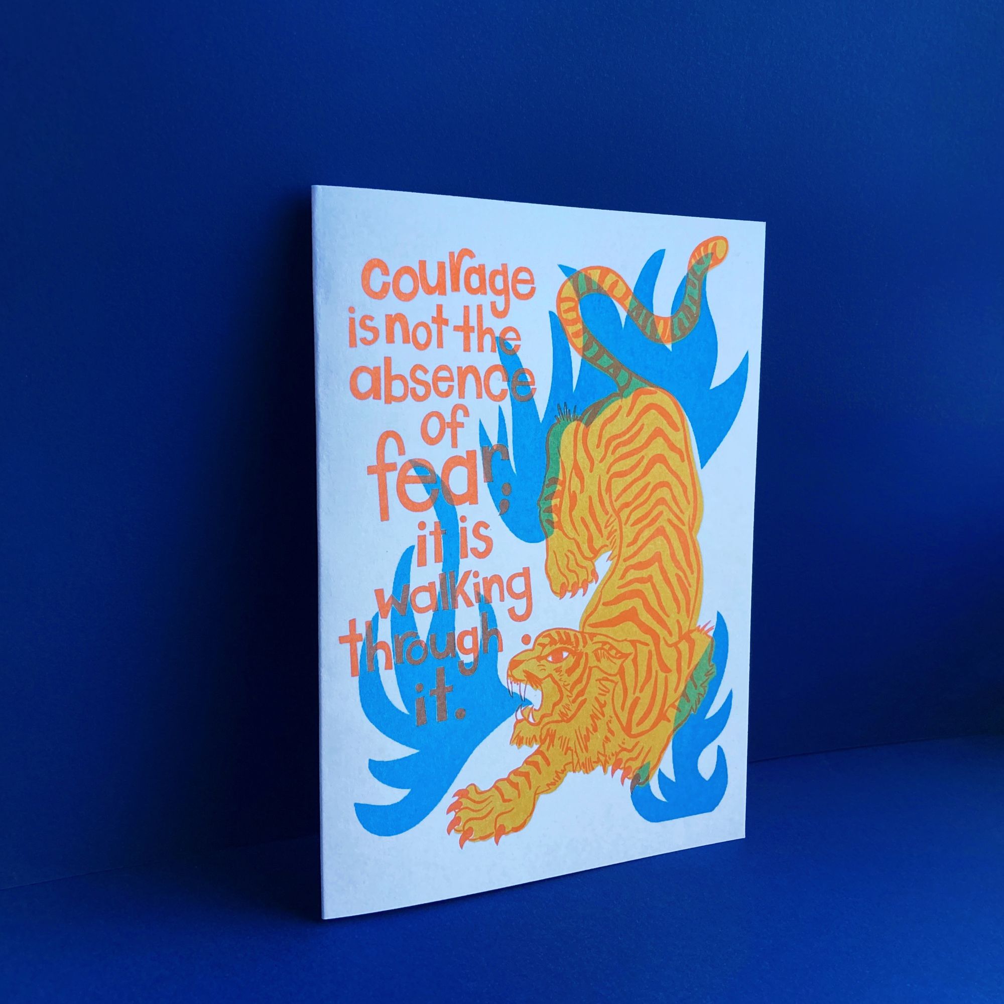Courage Tiger Friendship Card