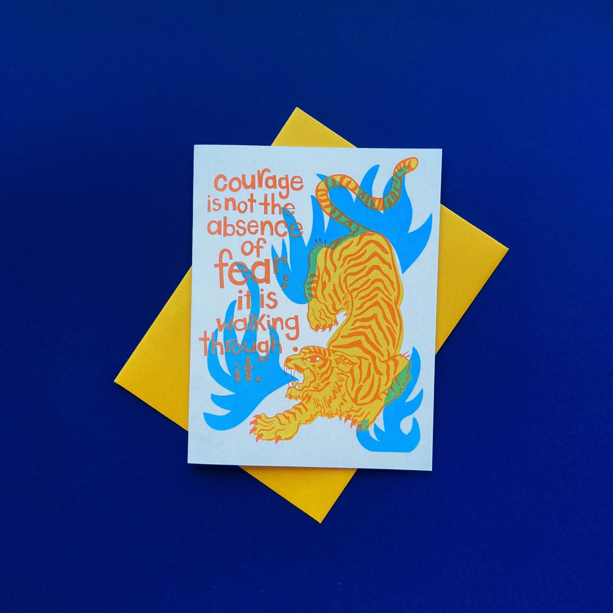 Courage Tiger Friendship Card