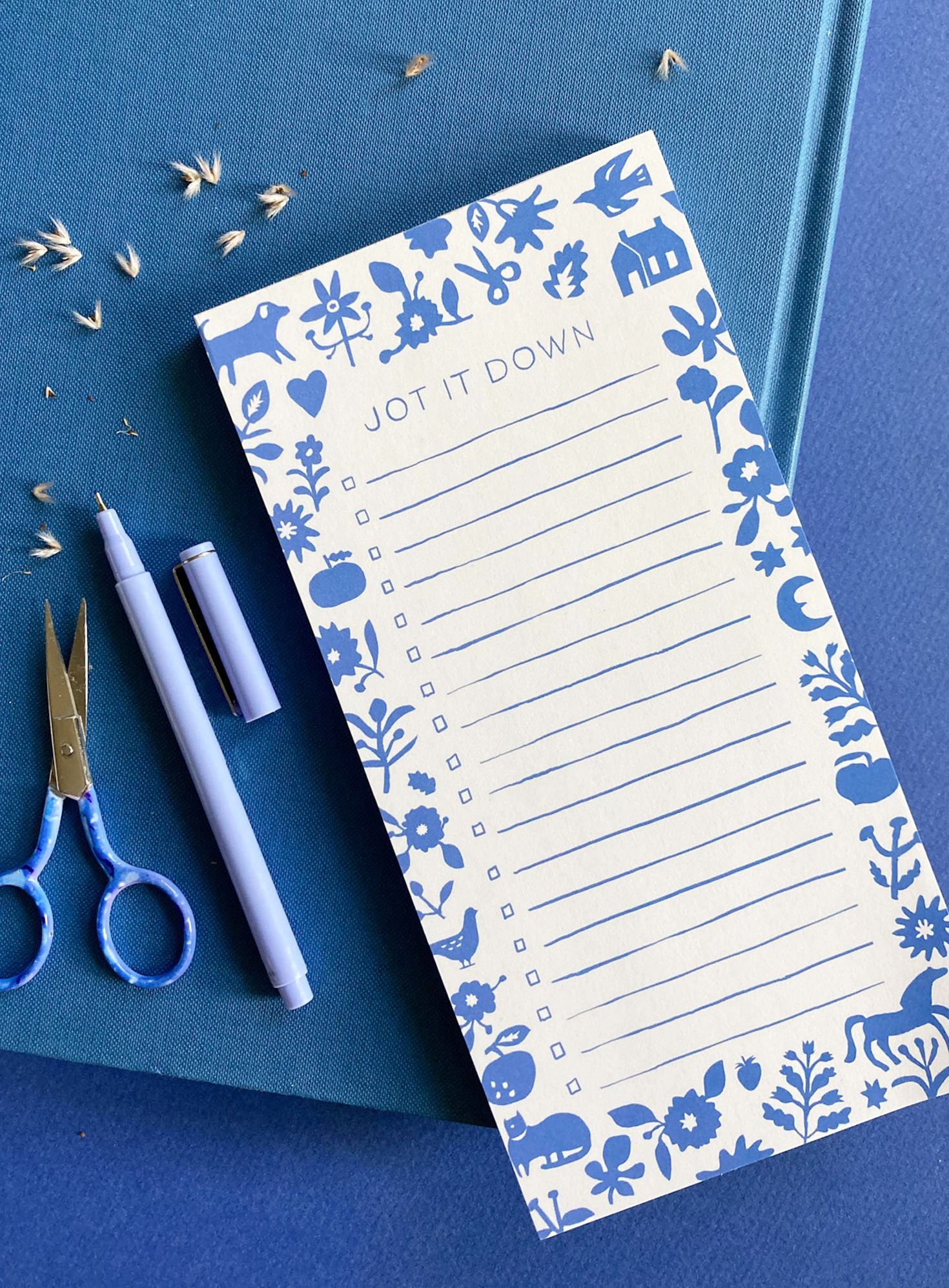 Blue Folk Market Magnetic Stationery List Pad