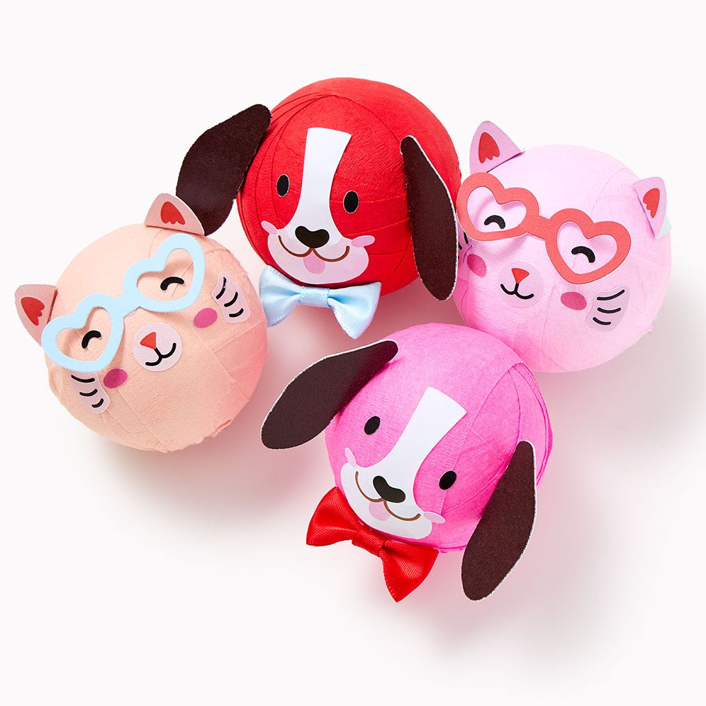 Valentine Critter Surprise Balls Set of 4