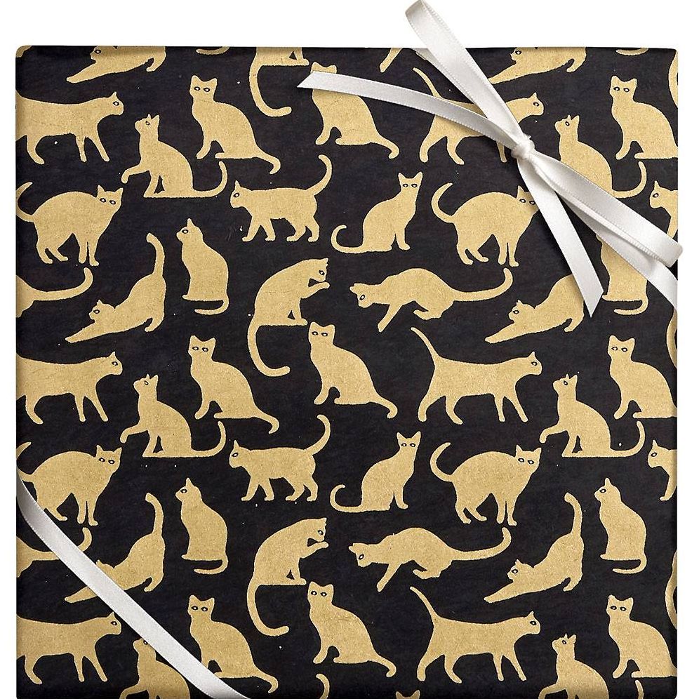 Gold Cats Handmade Paper