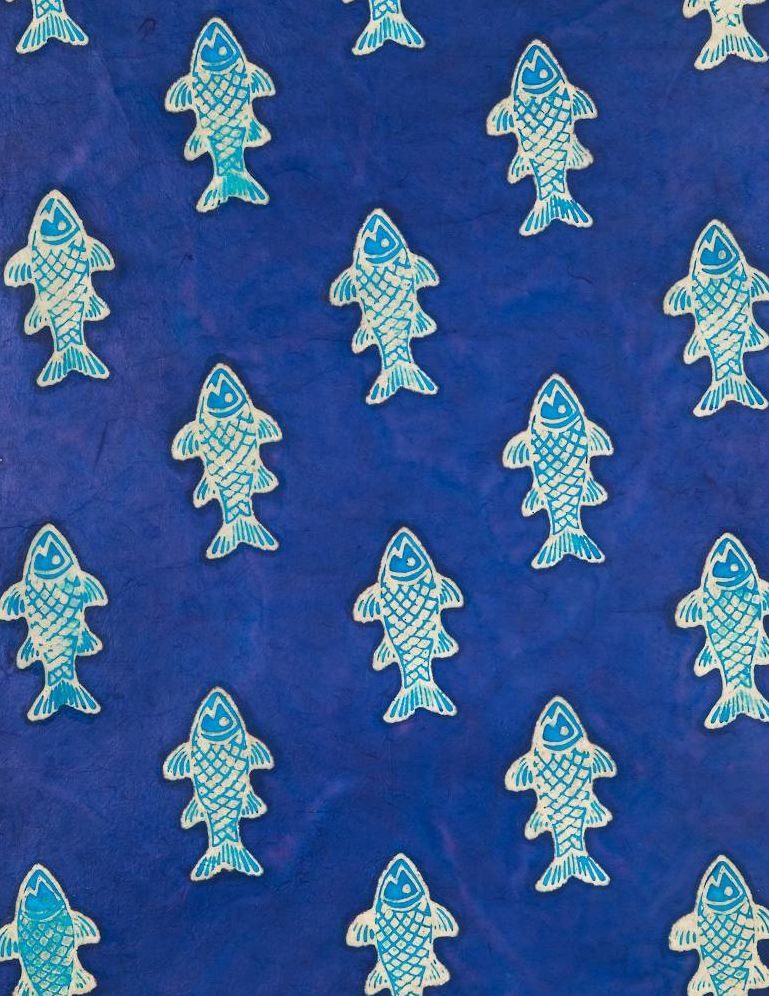 Lokta Batik Fishes Handmade Paper
