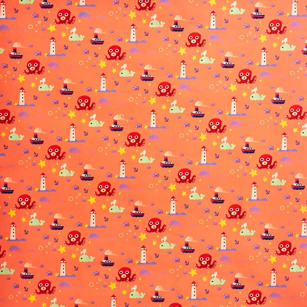 Sea Creatures Flat Wrap