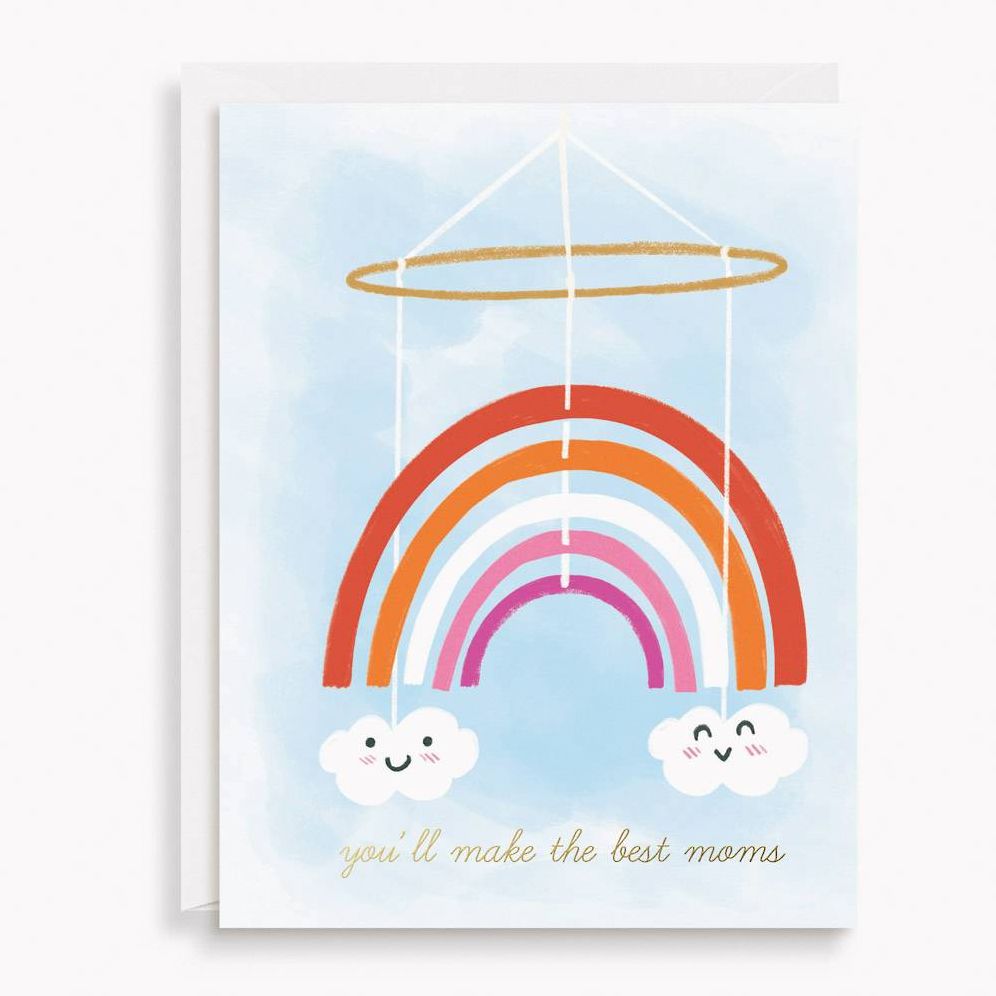Rainbow Best Moms Card