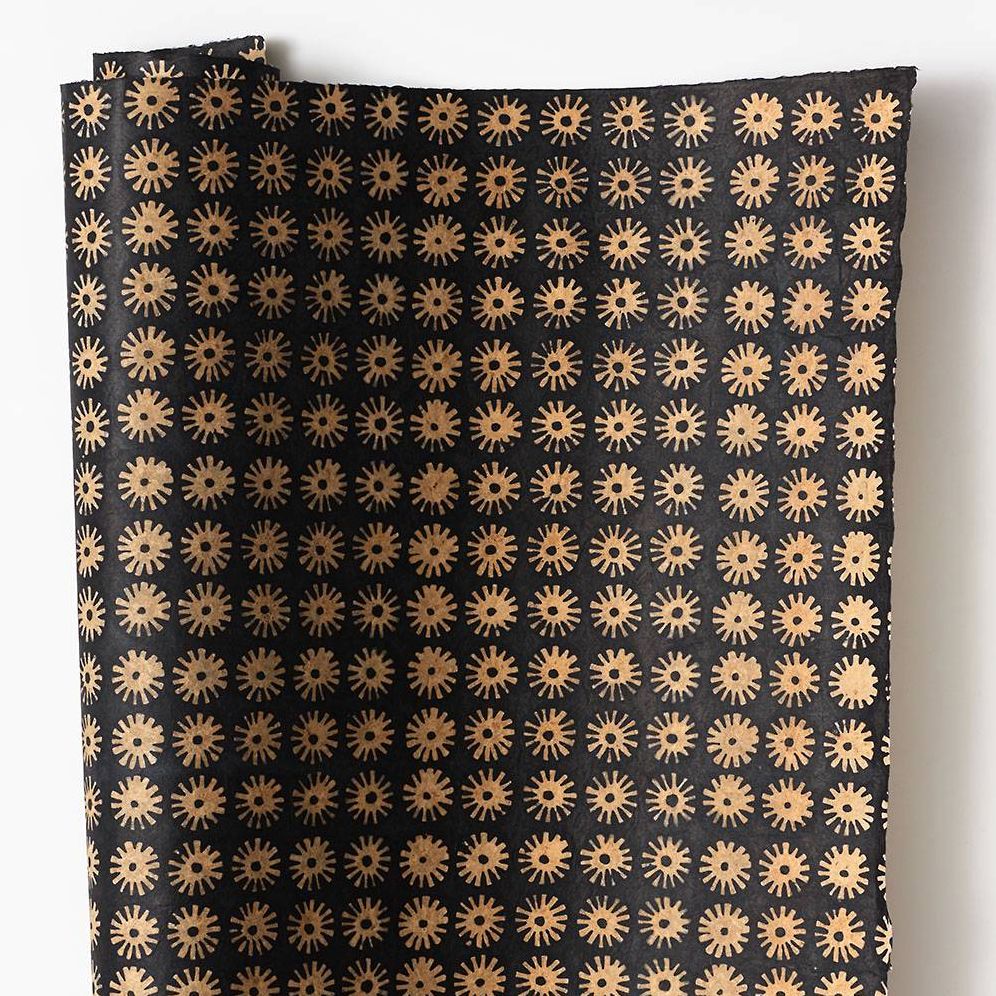 Black Abstract Batik Handmade Paper