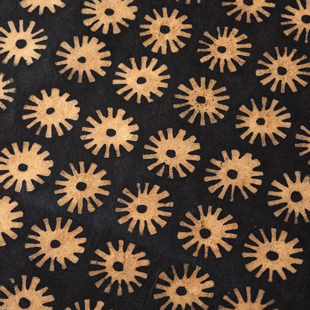 Black Abstract Batik Handmade Paper
