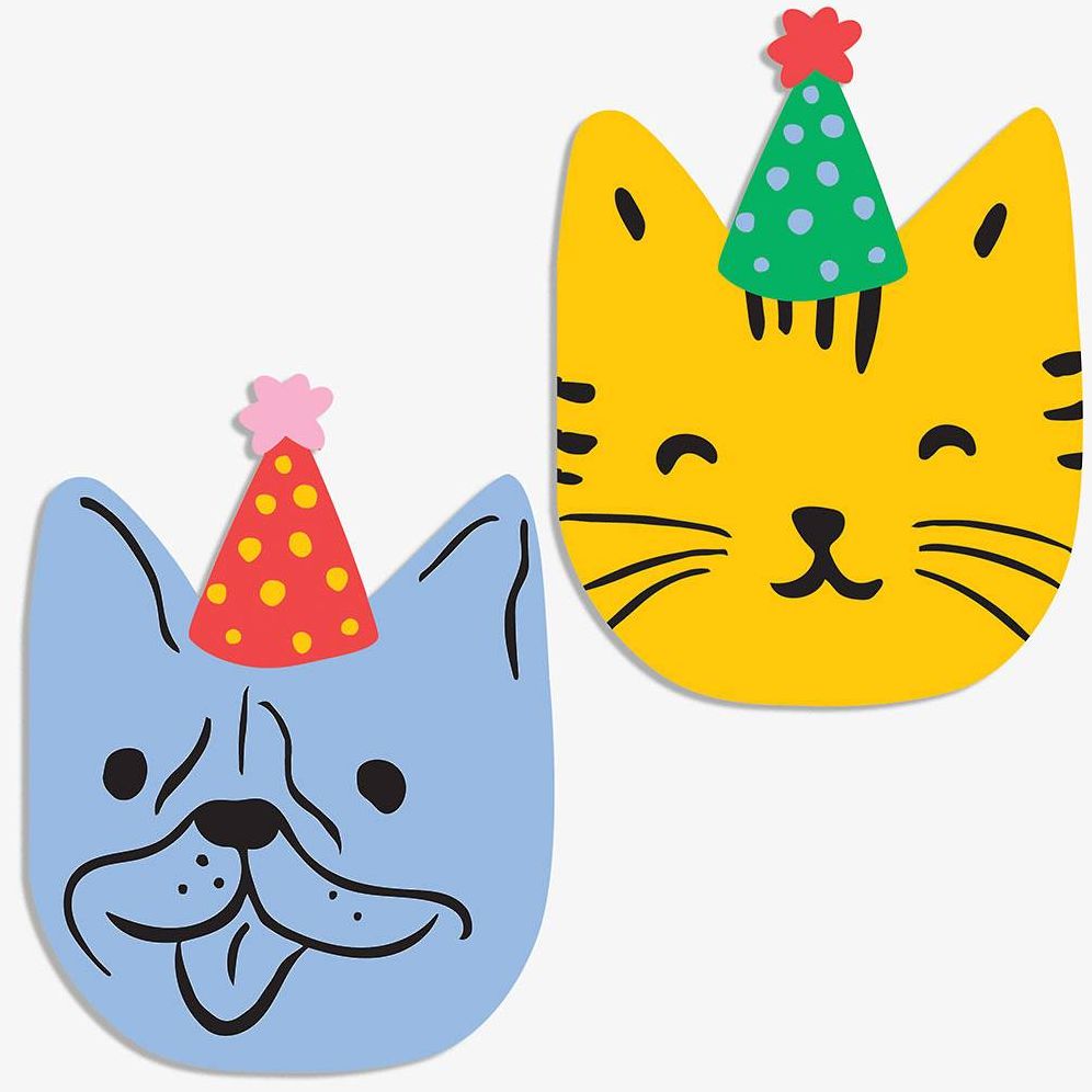 Party Dog & Cat Stationery Set
