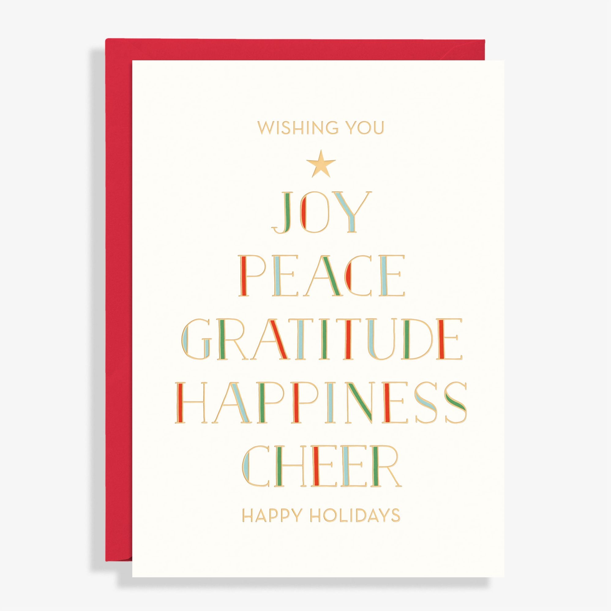 Christmas Typography Tree Stationery Set
