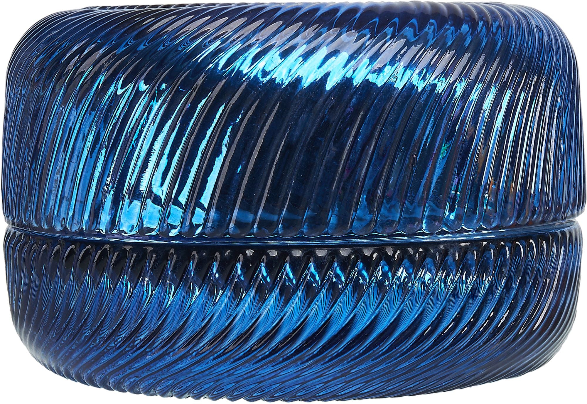 Snowflake Wonderland Blue Glass Candle