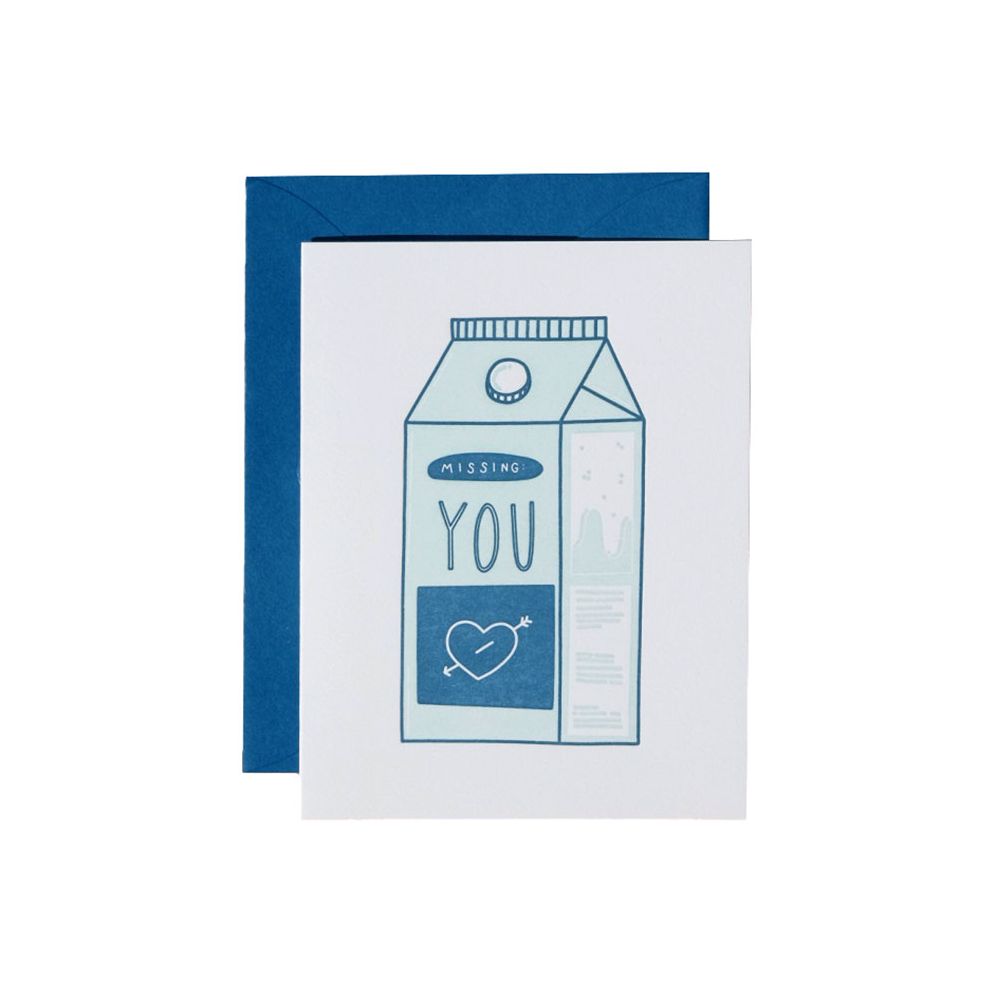 Milk Carton Missing You Card