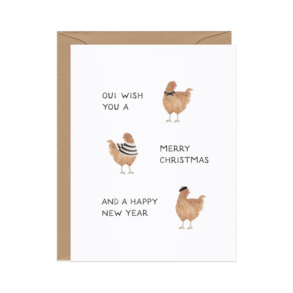 Three French Hens Holiday Card