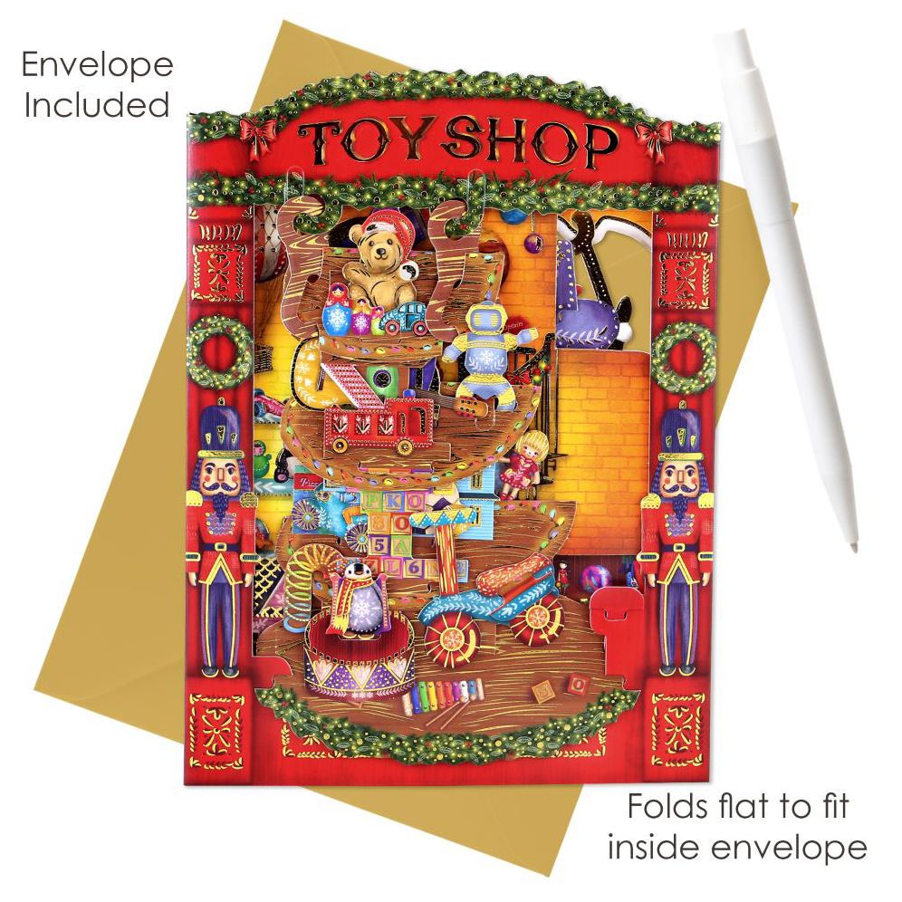 Toy Shop 3D Swing Christmas Card
