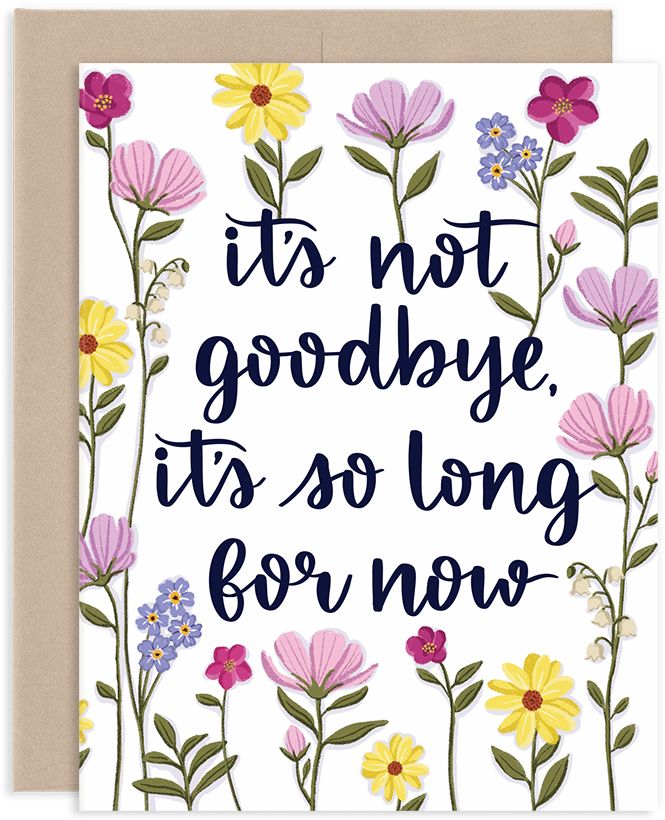 So Long For Now Goodbye Card