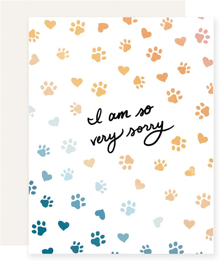 Very Sorry Pet Sympathy Card