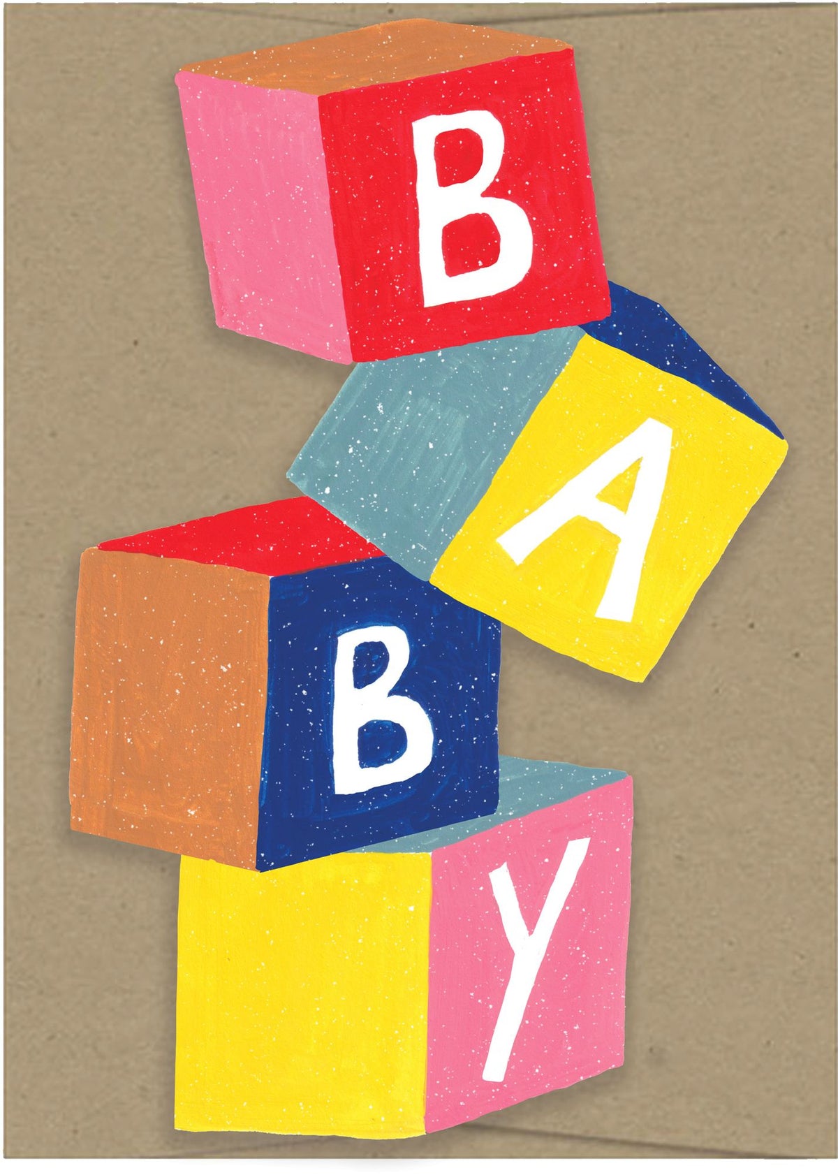 Blocks Diecut Baby Card