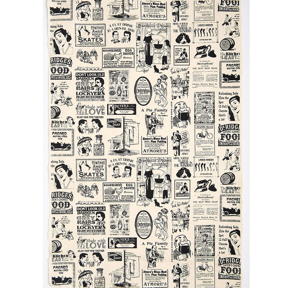 Newsclip Ads Handmade Paper