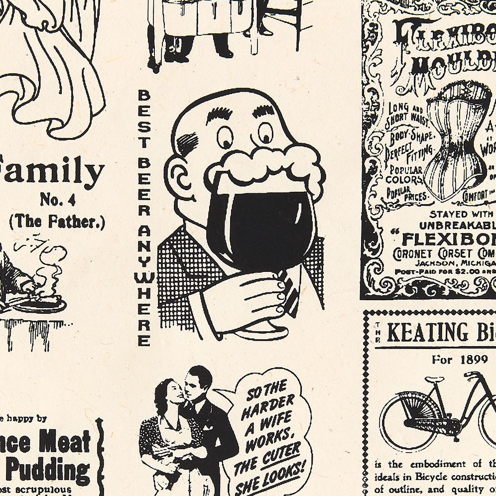 Newsclip Ads Handmade Paper