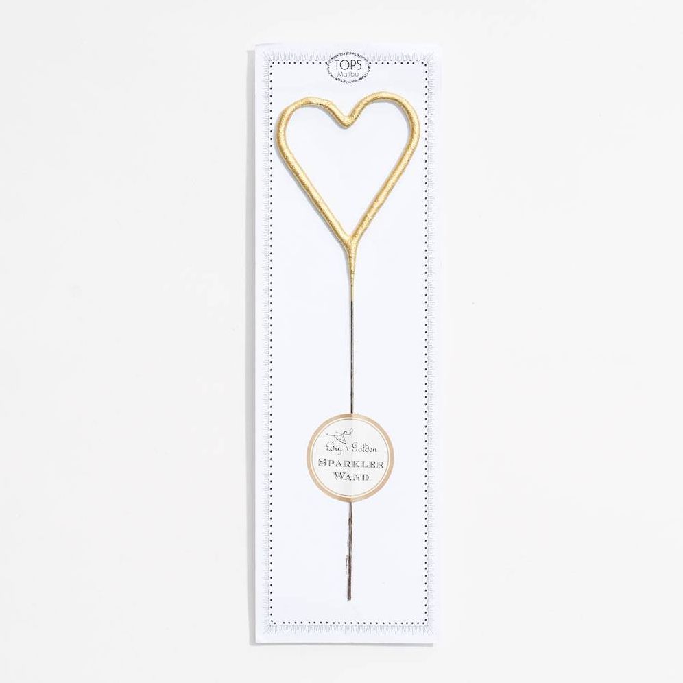Big Golden Heart Sparkler Wand