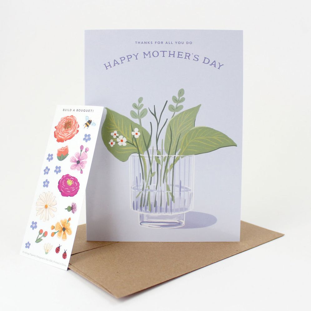 Mother's Day Bouquet Sticker Scene Card