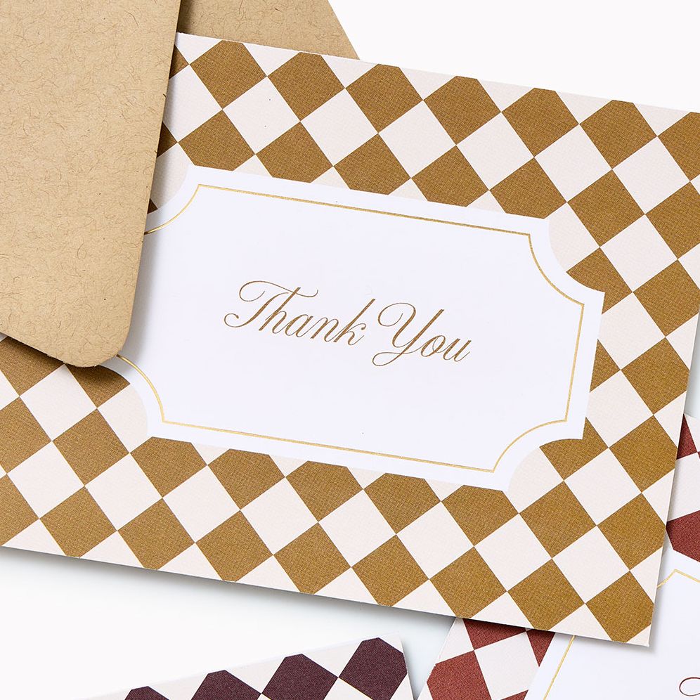 Thank You Checkered A2 Stationery Set