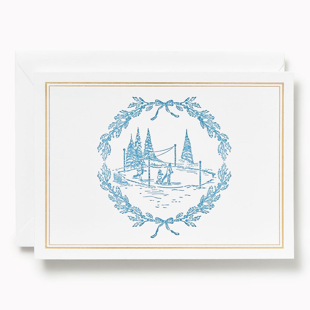 Winter Toile Letterpress Set of 10
