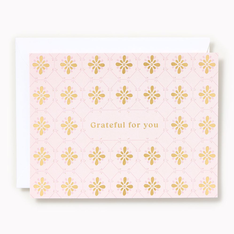 Floral Grid Thank You Set of 10