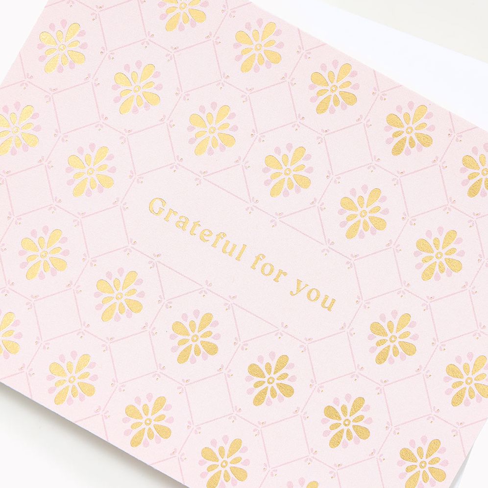 Floral Grid Thank You Set of 10