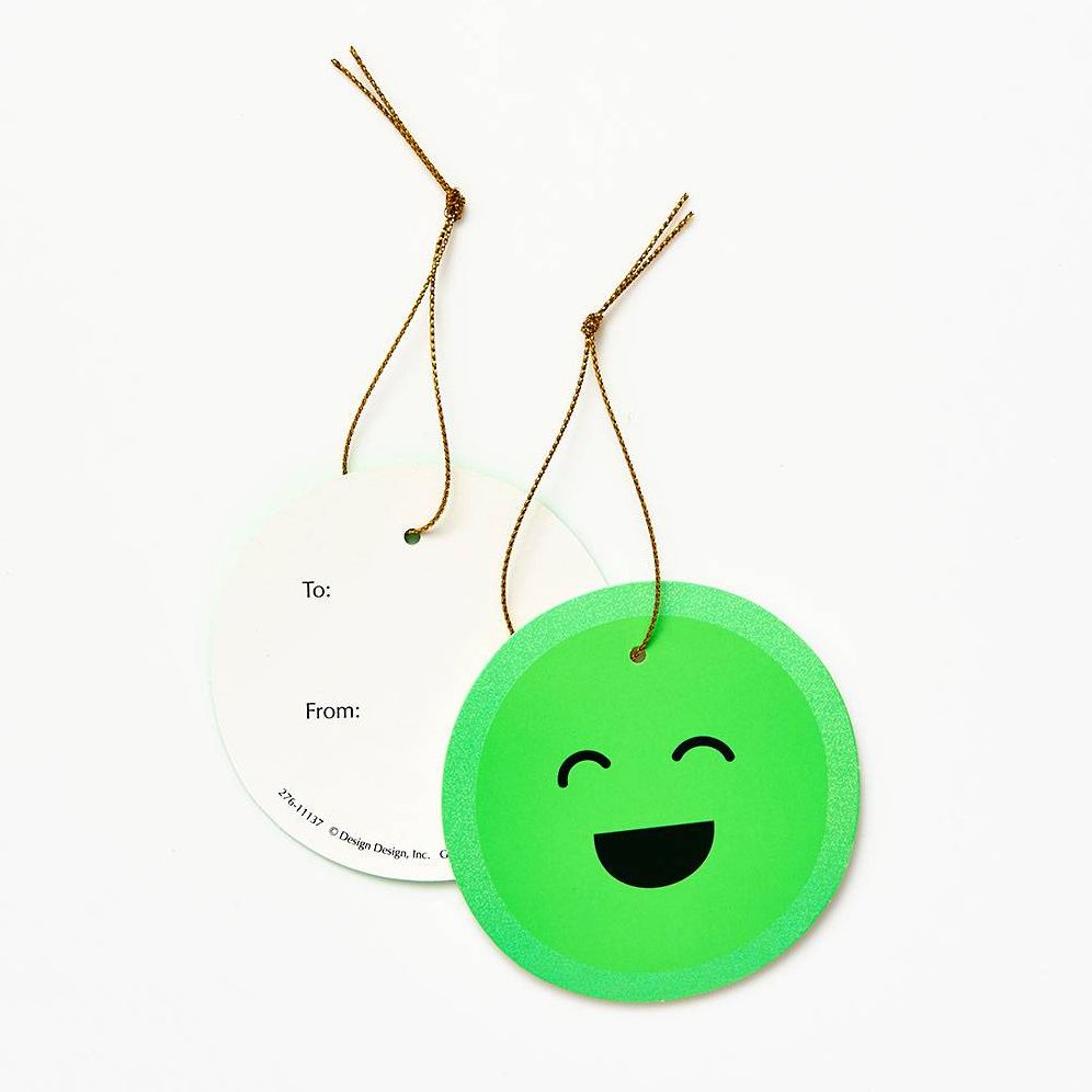 Neon Happy Face Gift Tags