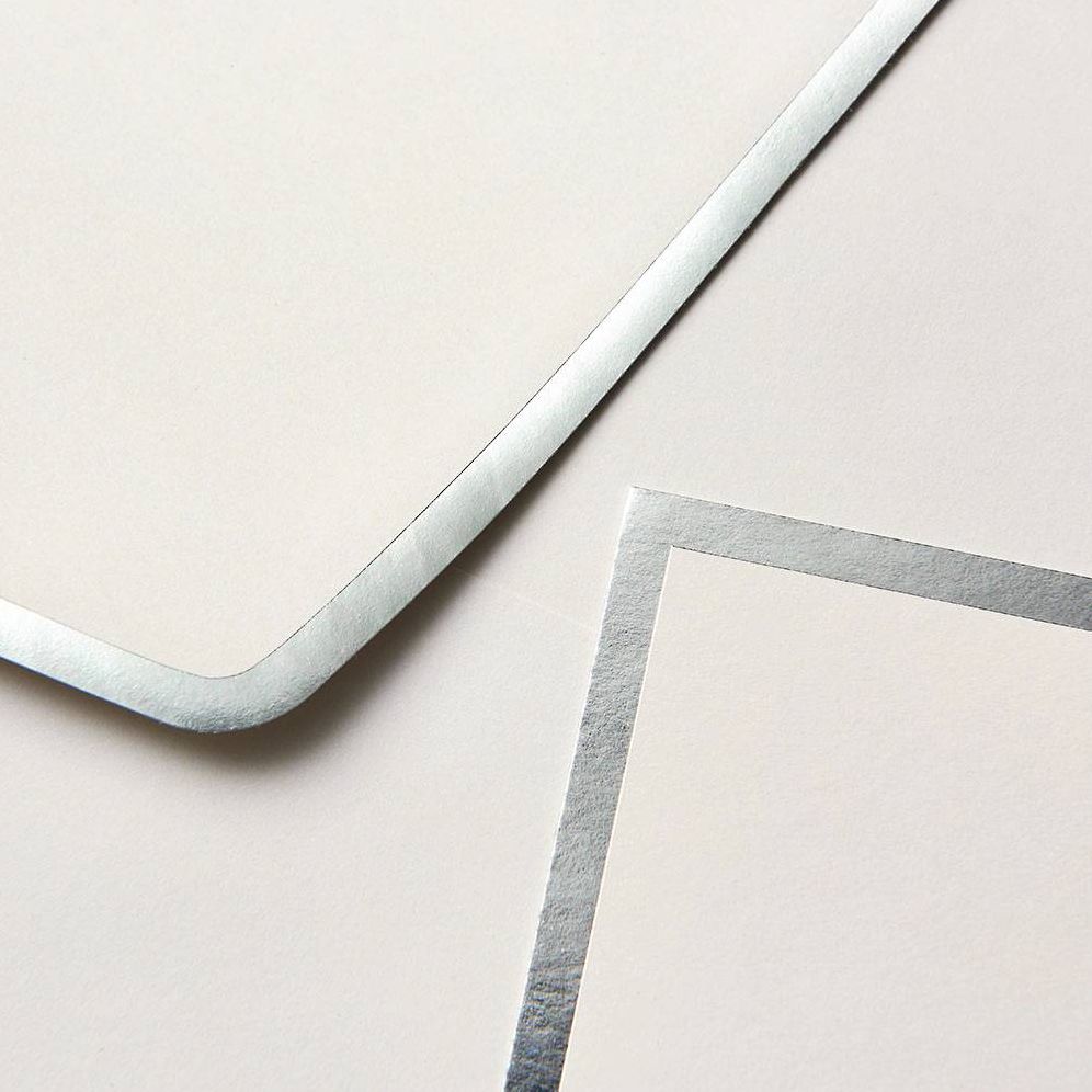 Jeremiah Brent Silver Border Stationery Set