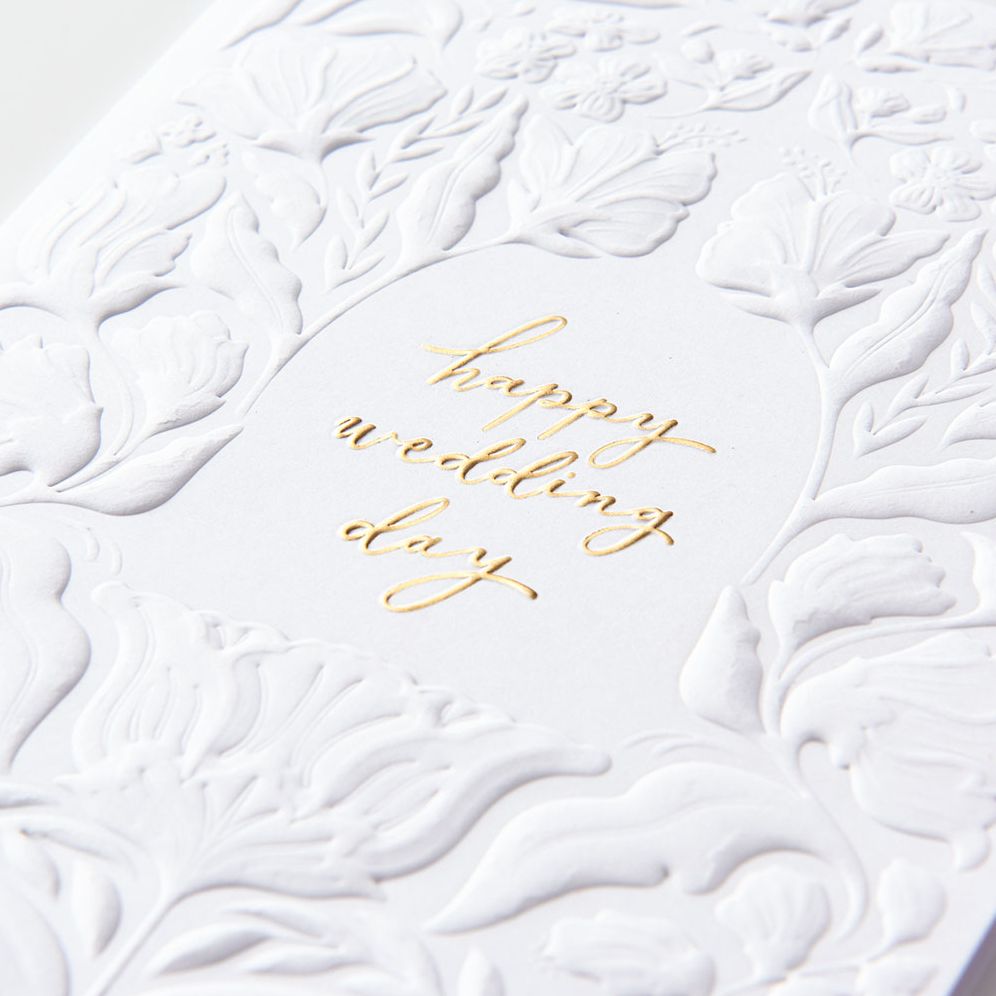 Floral Arch Embellished Wedding Card
