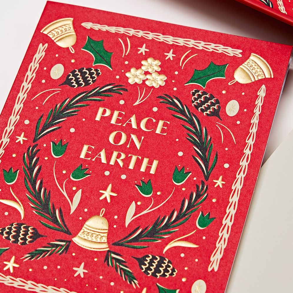 Christmas Peace Folk Art Stationery Set