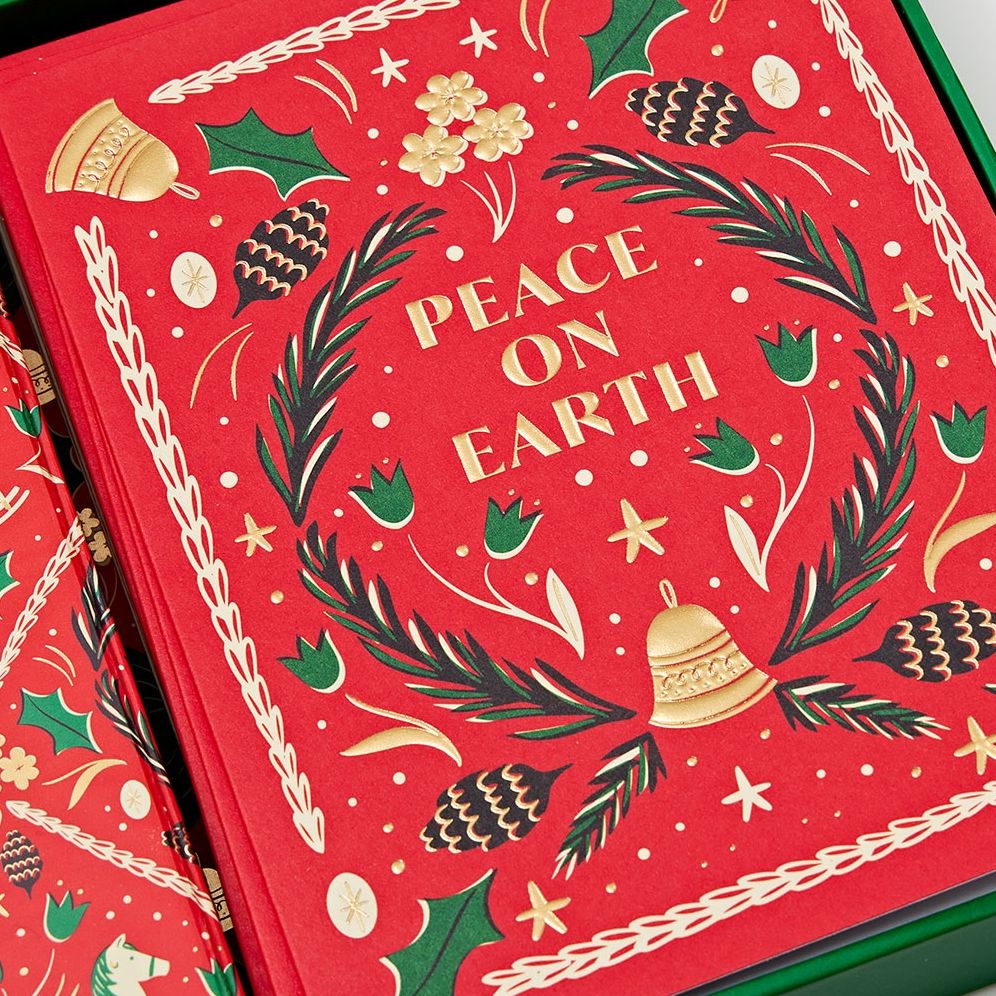 Christmas Peace Folk Art Stationery Set
