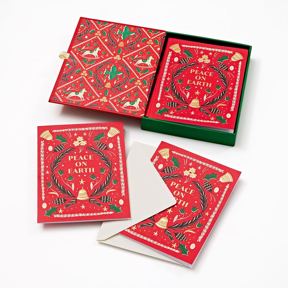 Christmas Peace Folk Art Stationery Set