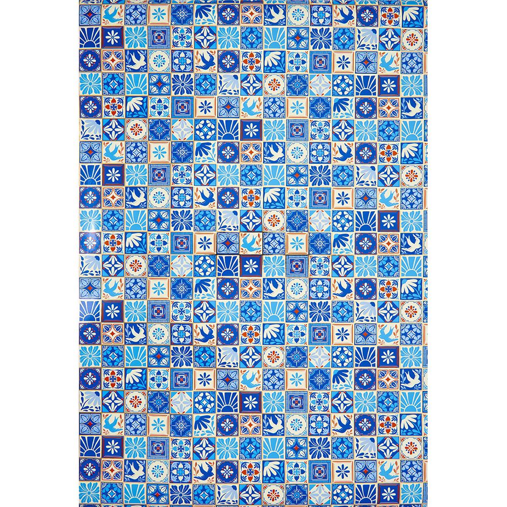 Hand Drawn Tiles Continuous Roll Wrap