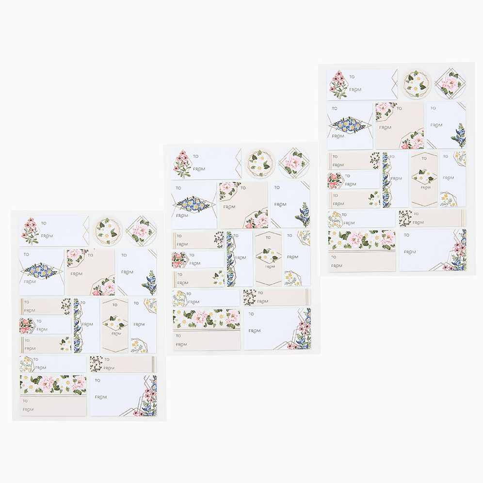 Parisian Floral Gift Labels