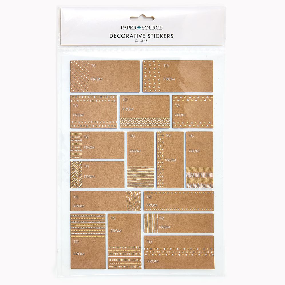 Simple Patterns on Kraft Gift Labels